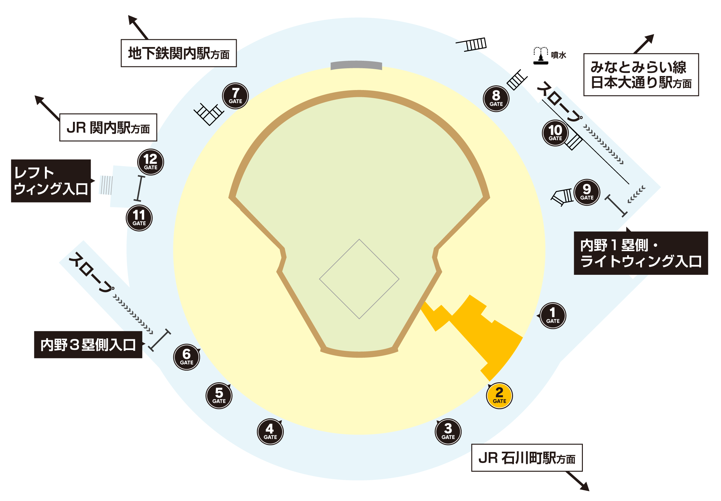 入場ゲート案内マップ