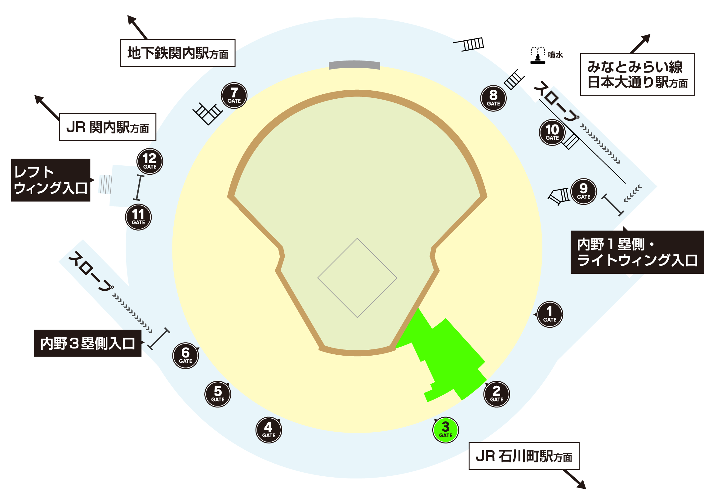 入場ゲート案内マップ