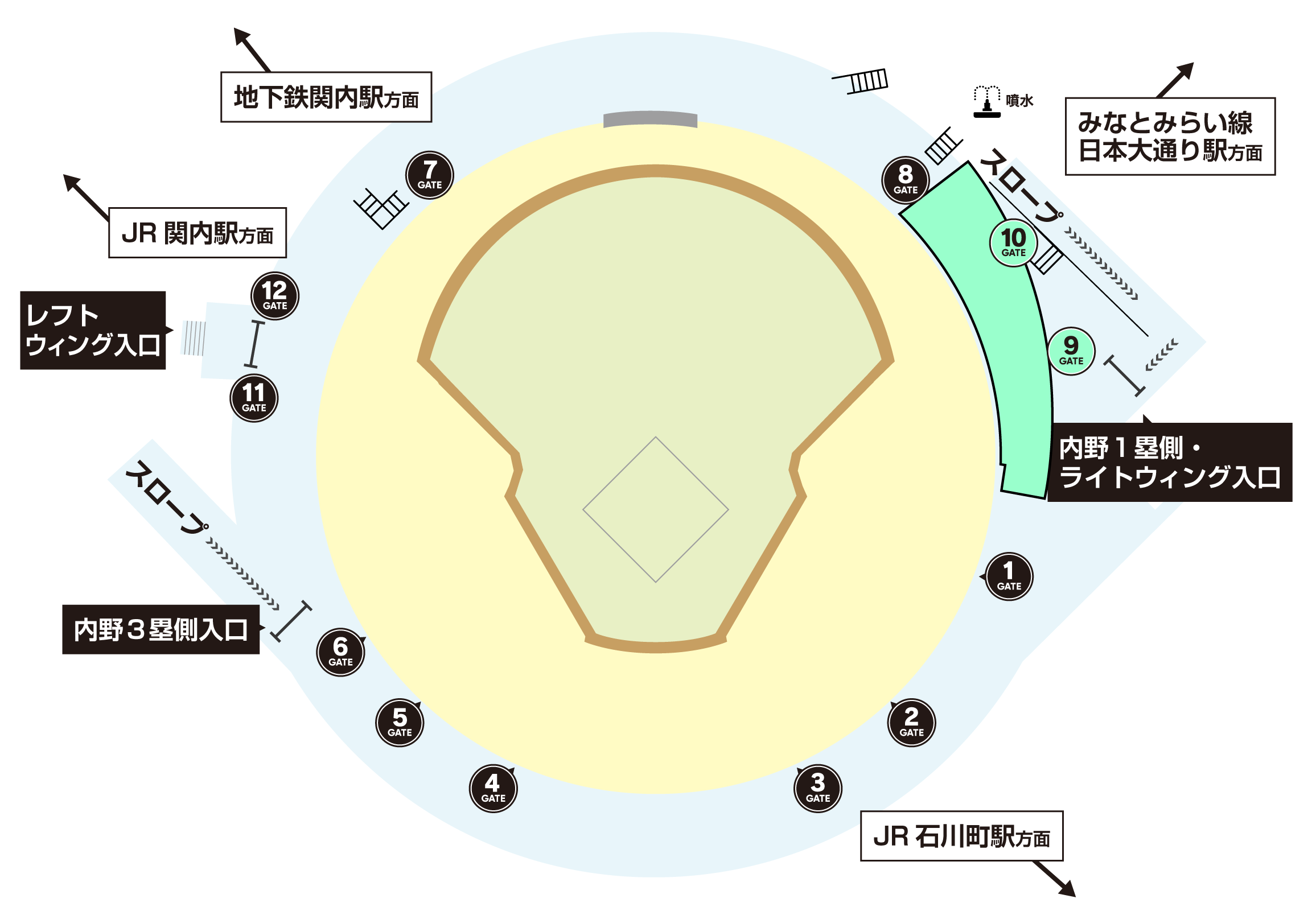 入場ゲート案内マップ
